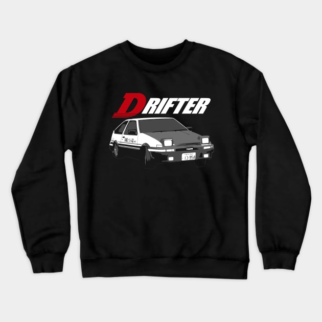 Drifter Toyota Corolla trueno ae86 sprinter Crewneck Sweatshirt by cowtown_cowboy